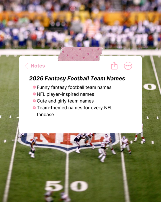 2026 Fantasy Football Team Names