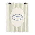 Copy of Vintage Striped Football Helmet Poster — Rolled Wall Art for Sports Fans